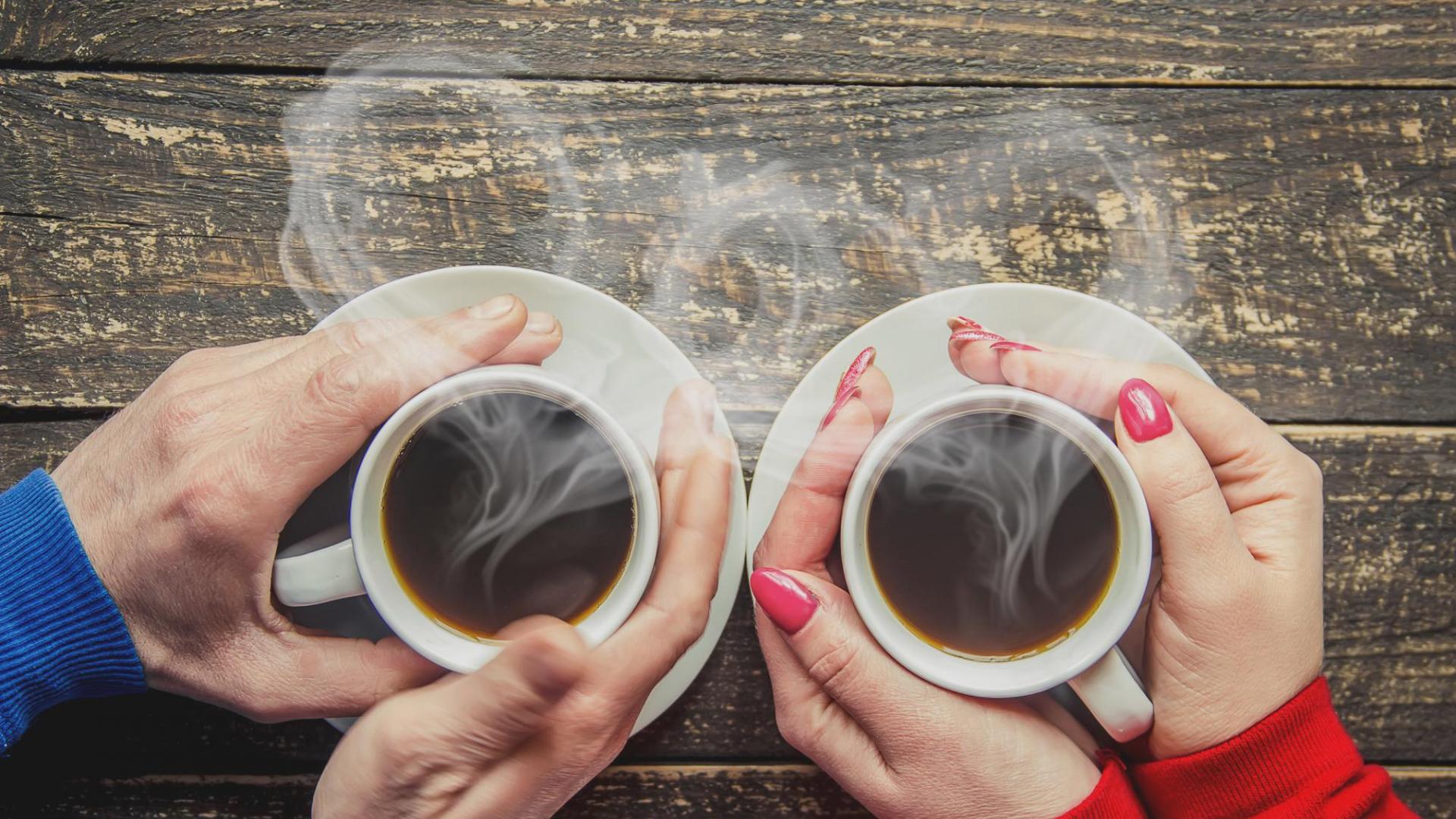 Tassen Kaffee Mann Frau