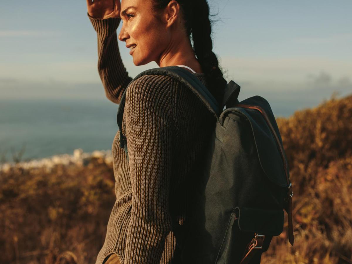 Frau wandern, Jakobsweg