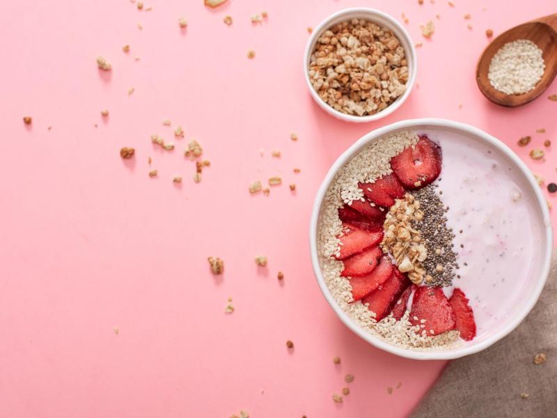 frühstücksbowl breakfast bowl trends food lecker rosa