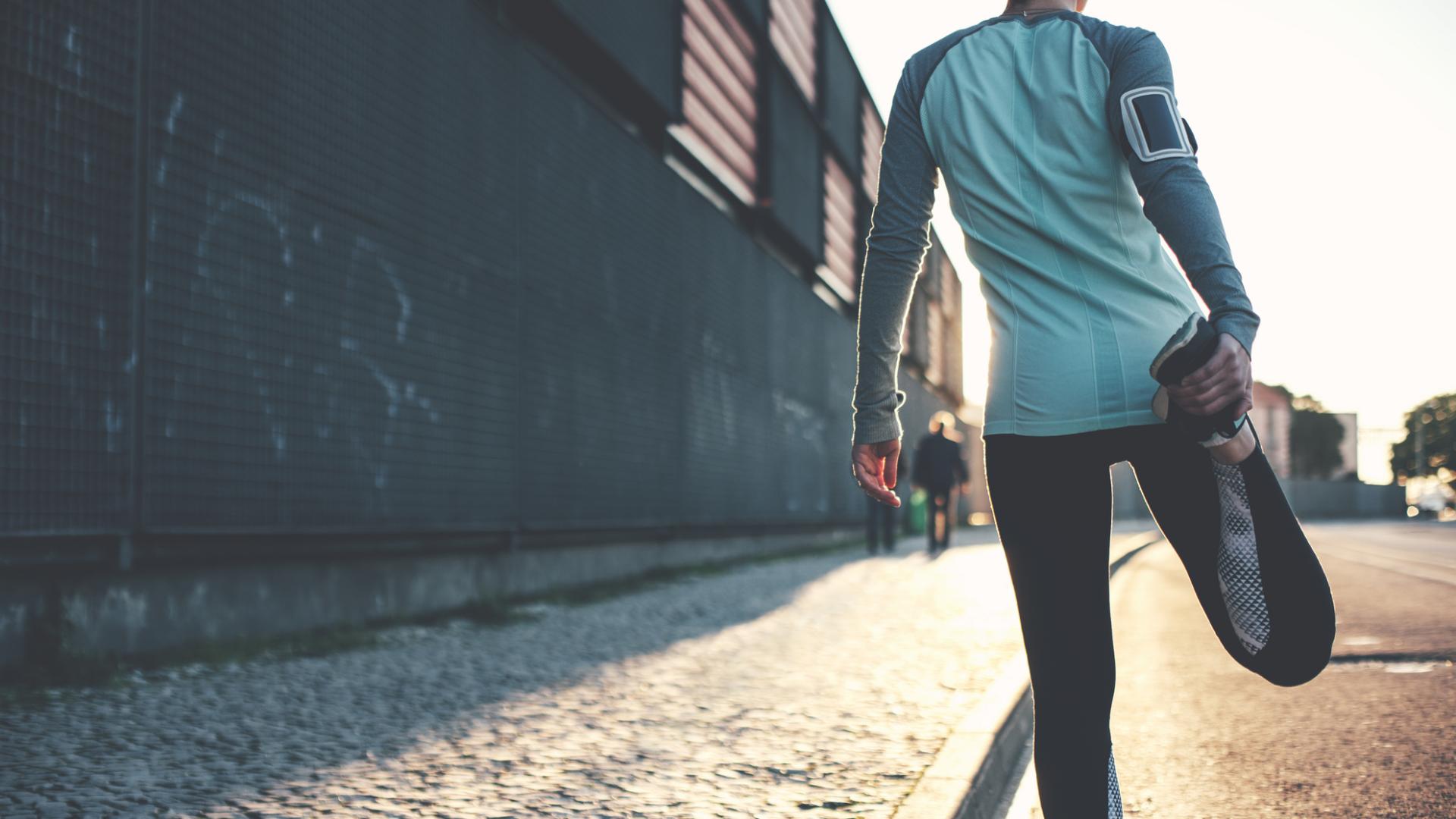 Frau joggen Sport Straße