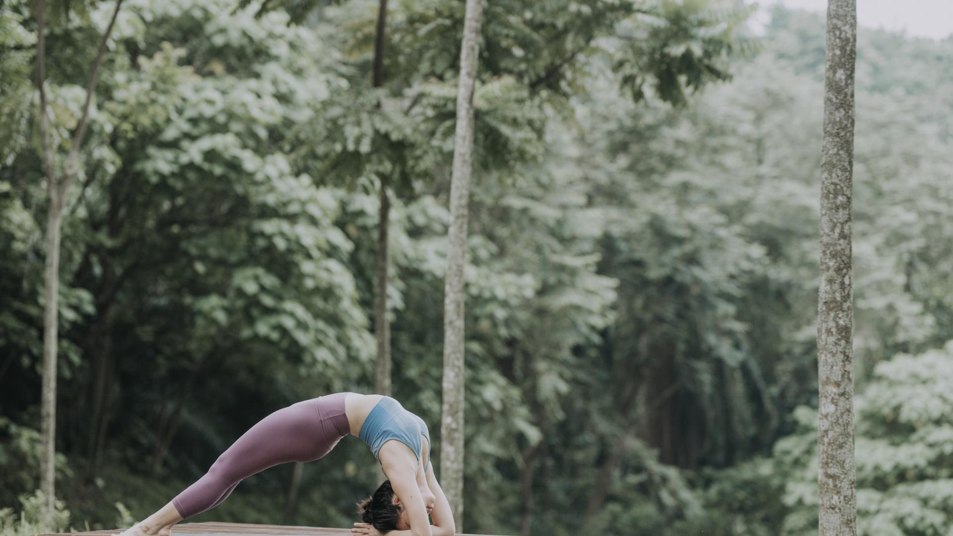 Brücke Sport Frau Fitness Yoga