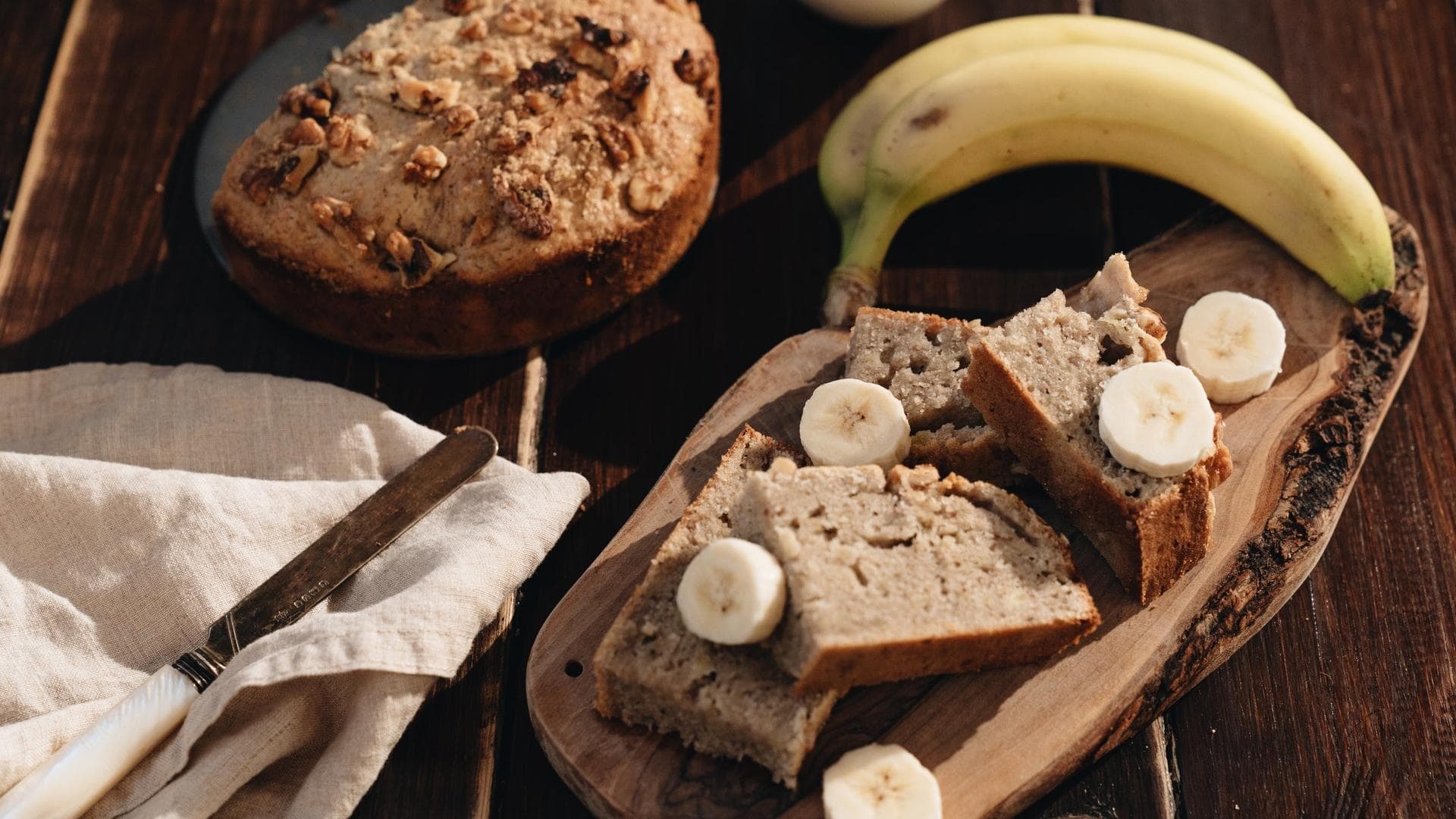 Bananenbrot backen Banane Walnuss