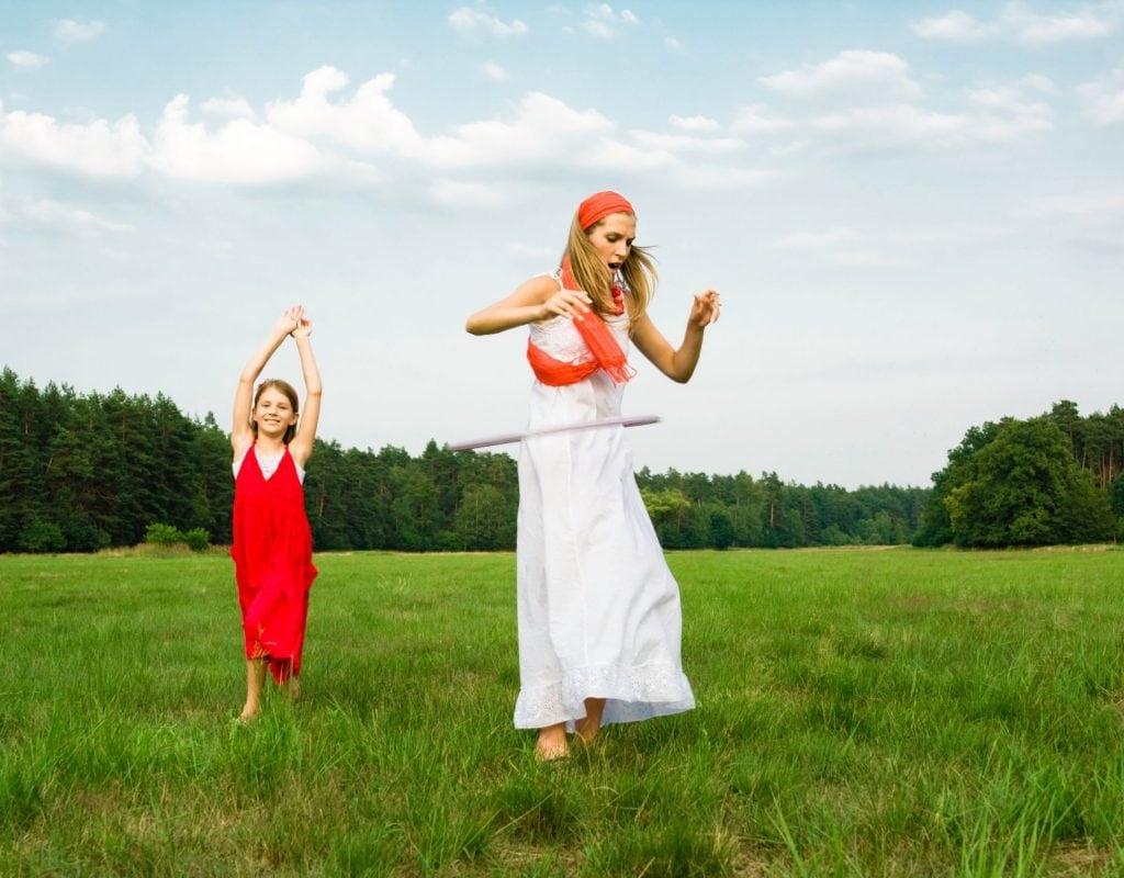 Frau Kind Hula Hoop