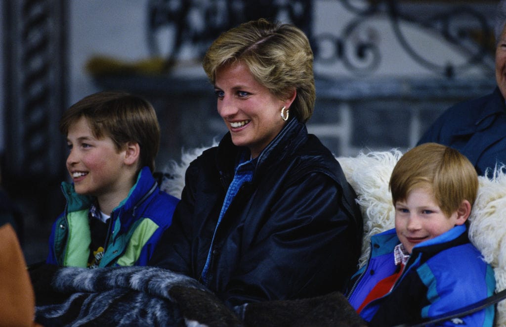 Prinzessin Diana mit Harry und William