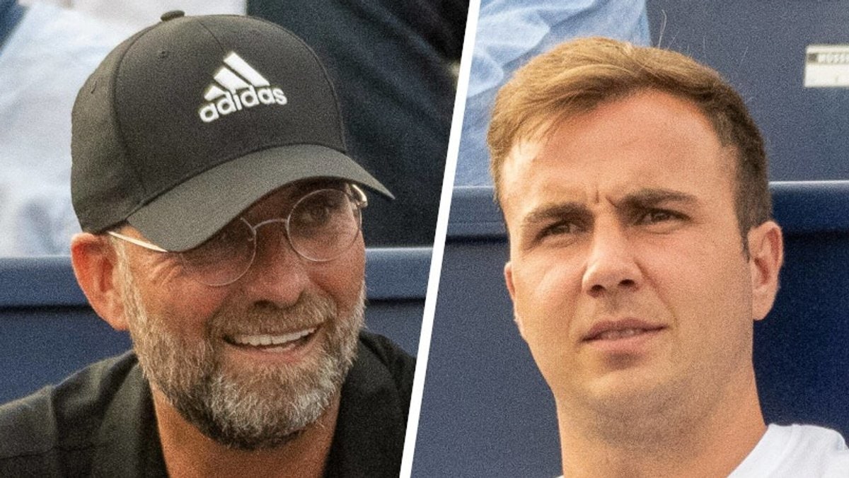 Jürgen Klopp (l.) und Mario Götze während der Eröffnungsfeier auf Mallorca.. © [M] imago images / ThomasReiner.pro