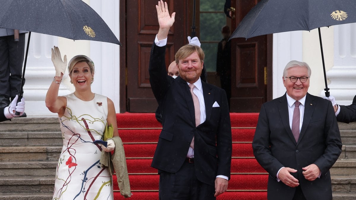 Das niederländische Königspaar Máxima und Willem-Alexander besuchte Bundespräsident Frank-Walter Steinmeier in Berlin.. © getty/Sean Gallup/Getty Images