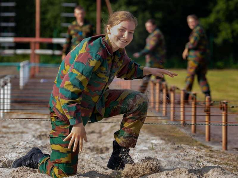 Kronprinzessin Elisabeth von Belgien trainiert an der Königlichen Militärakademie.. © imago/PPE