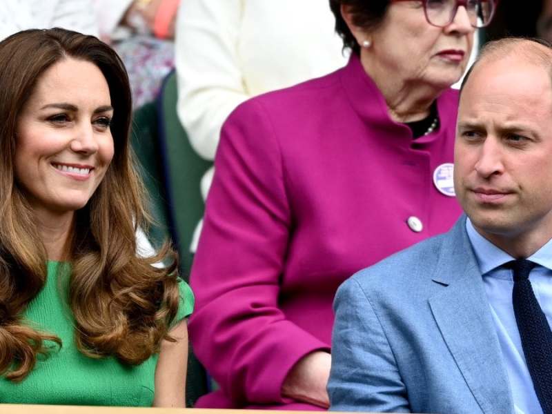 Herzogin Kate und Prinz William auf der Tribüne von Wimbledon.. © getty/Karwai Tang / WireImage