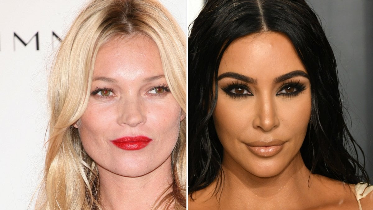 Kate Moss (l.) macht für Kim Kardashians Unterwäsche-Label Werbung.. © Birdie Thompson/AdMedia/ImageCollect / Featureflash Photo Agency/Shutterstock.com [M]