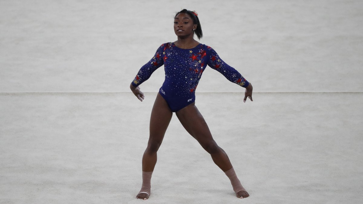 Simone Biles bei einem ihrer Wettkämpfe.. © A.RICARDO/Shutterstock.com