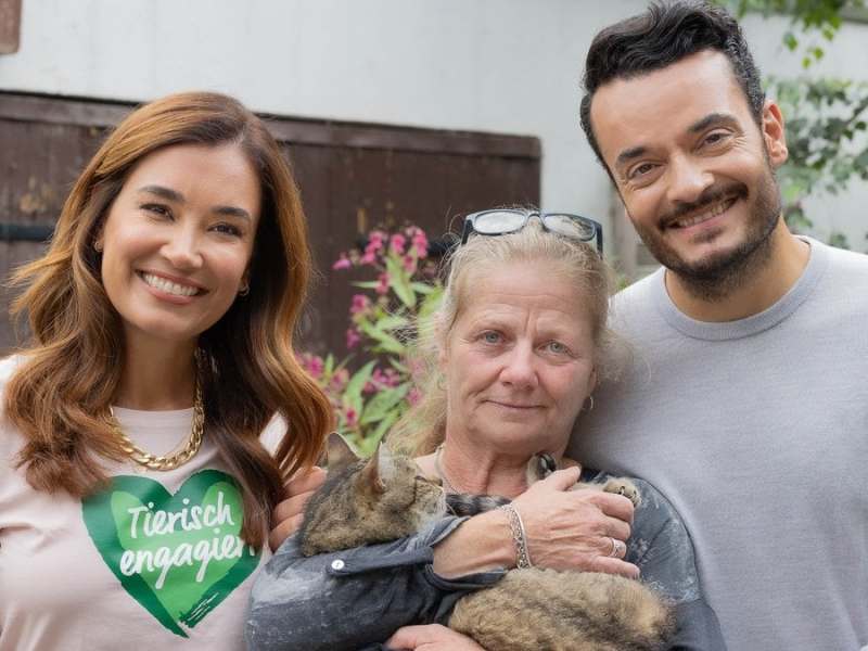 Jana Ina und Giovanni Zarrella mit Heike Schneider