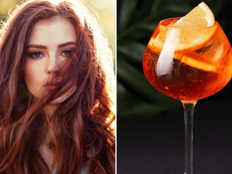 Aperol Spritz ist jetzt der Frisurentrend schlechthin.. © Boiko Olha/Shutterstock.com / Korovina Anastasia/Shutterstock.com