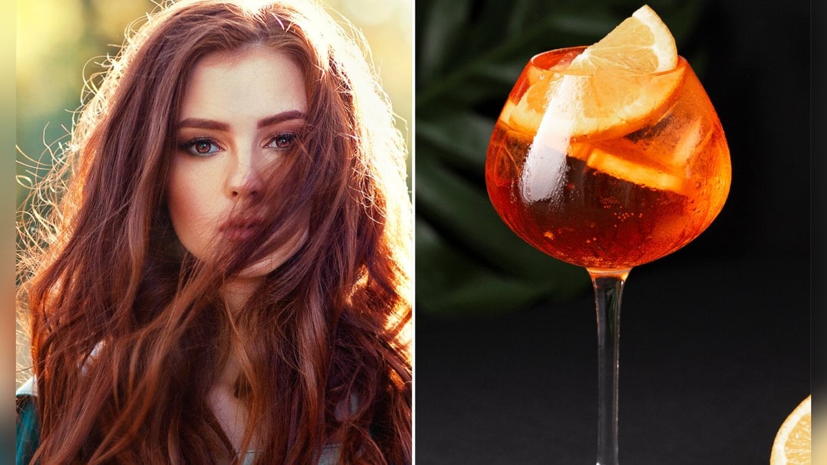 Aperol Spritz ist jetzt der Frisurentrend schlechthin.. © Boiko Olha/Shutterstock.com / Korovina Anastasia/Shutterstock.com