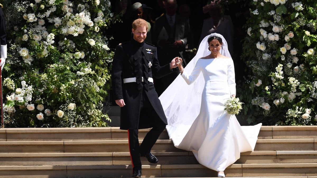 Prinz Harry und Herzogin Meghan bei ihrer Hochzeit 2018.. © imago/UPI Photo