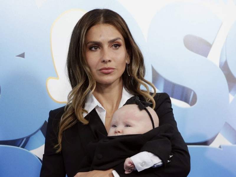 Hilaria Baldwin im Juni 2021 mit ihrer jüngsten Tochter Maria Lucia Victoria.. © imago images/UPI Photo