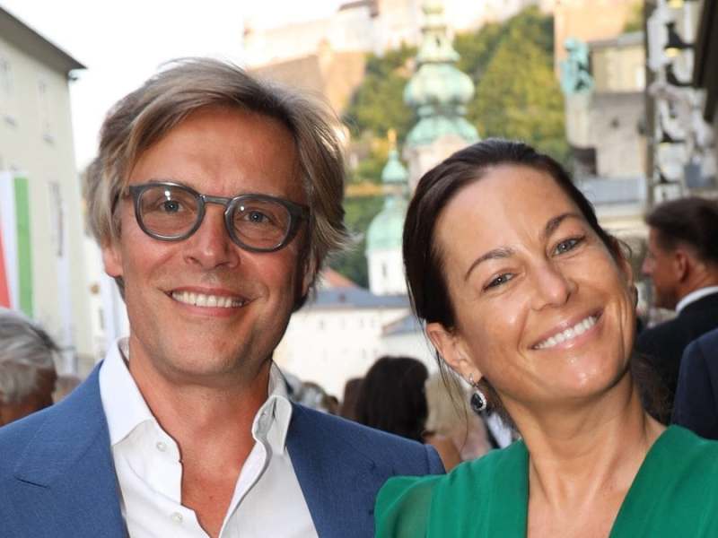 Marcus Sieberer und Birgit Lauda bei den Salzburger Festspielen. © imago images/SKATA