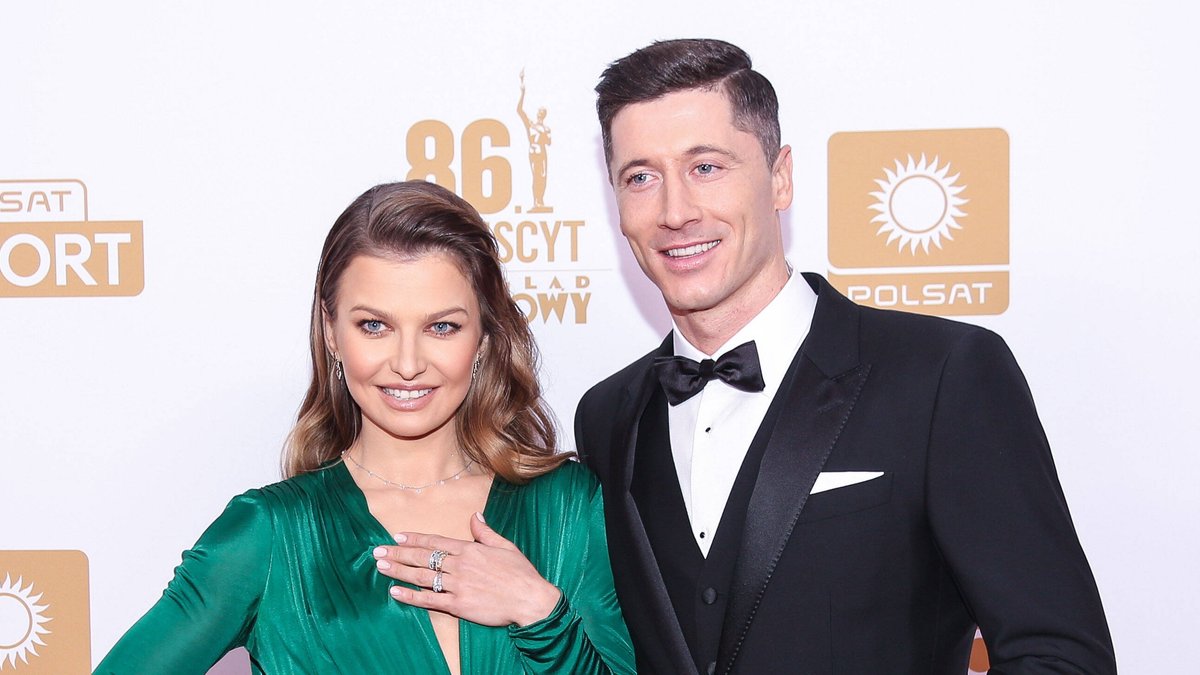 Robert Lewandowski und seine Frau Anna Lewandowska.. © imago images/Newspix