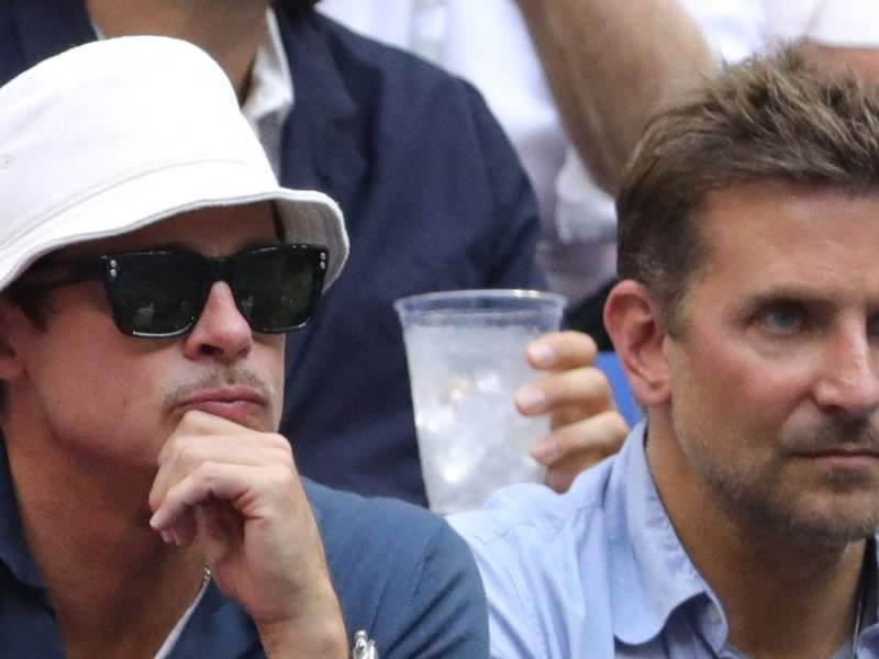 Die Freunde Bradley Cooper (l.) und Brad Pitt beim US-Open-Finale in New York City.. © KENA BETANCUR/AFP via Getty Images