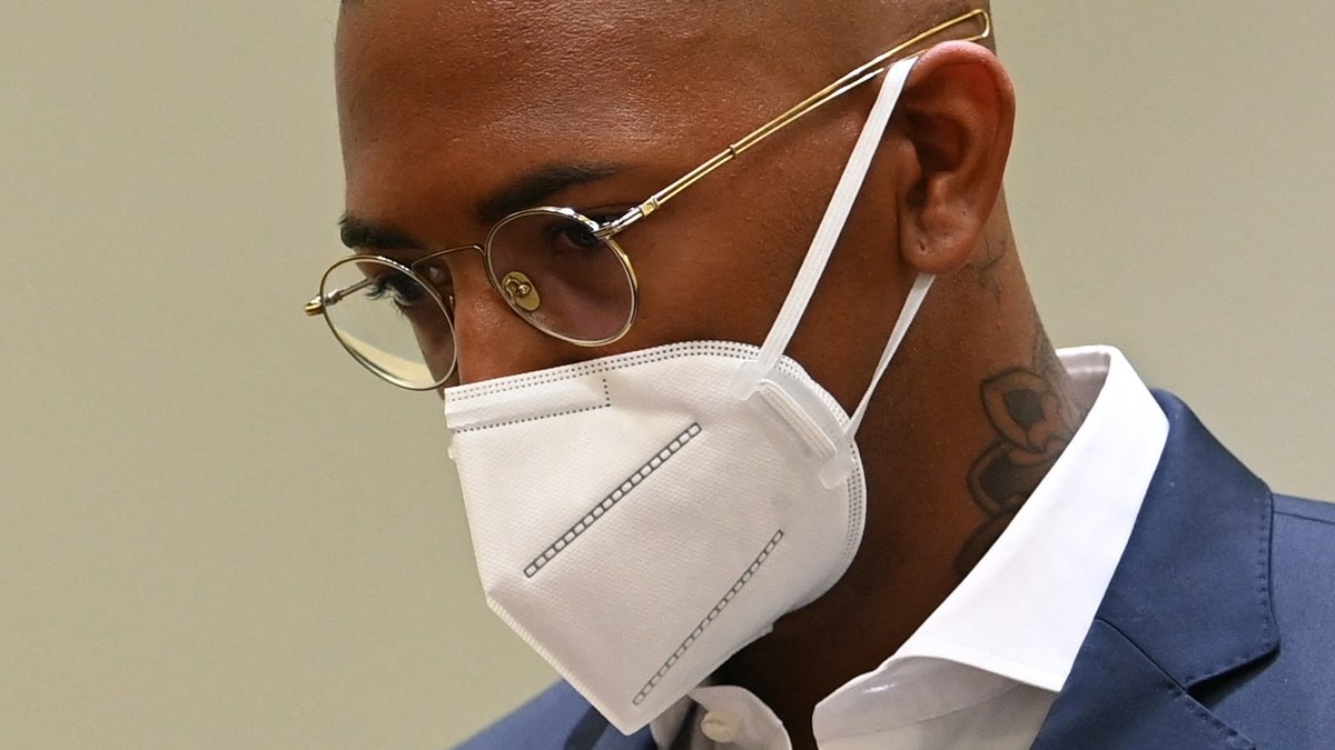 Jérôme Boateng vor Gericht am 9. September 2021.. © CHRISTOF STACHE/AFP via Getty Images