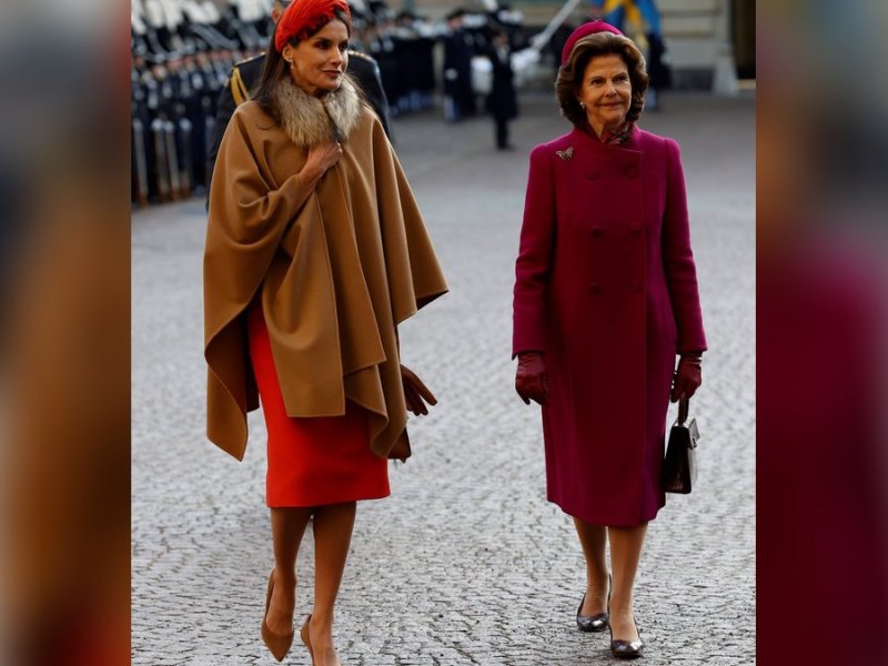 Letizia von Spanien und Silvia von Schweden in Stockholm.. © imago/Agencia EFE