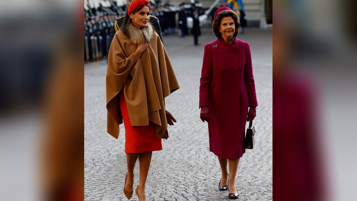 Letizia von Spanien und Silvia von Schweden in Stockholm.. © imago/Agencia EFE