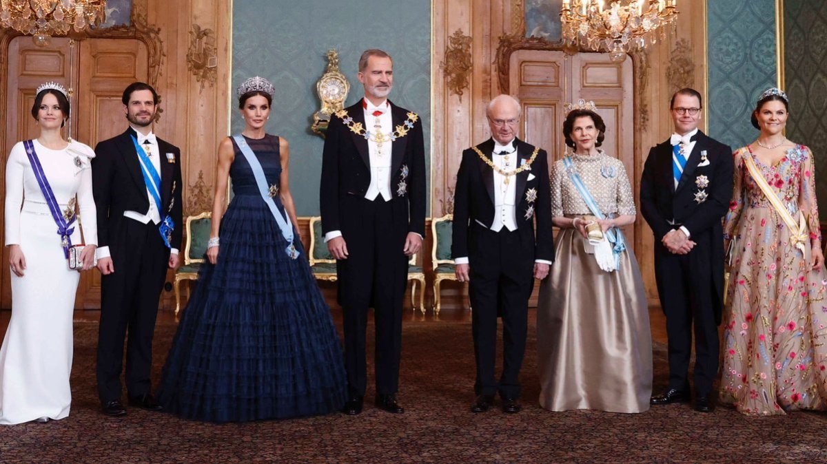 Gala-Dinner in Schweden (v.l.): Prinzessin Sofia und Prinz Carl Philip