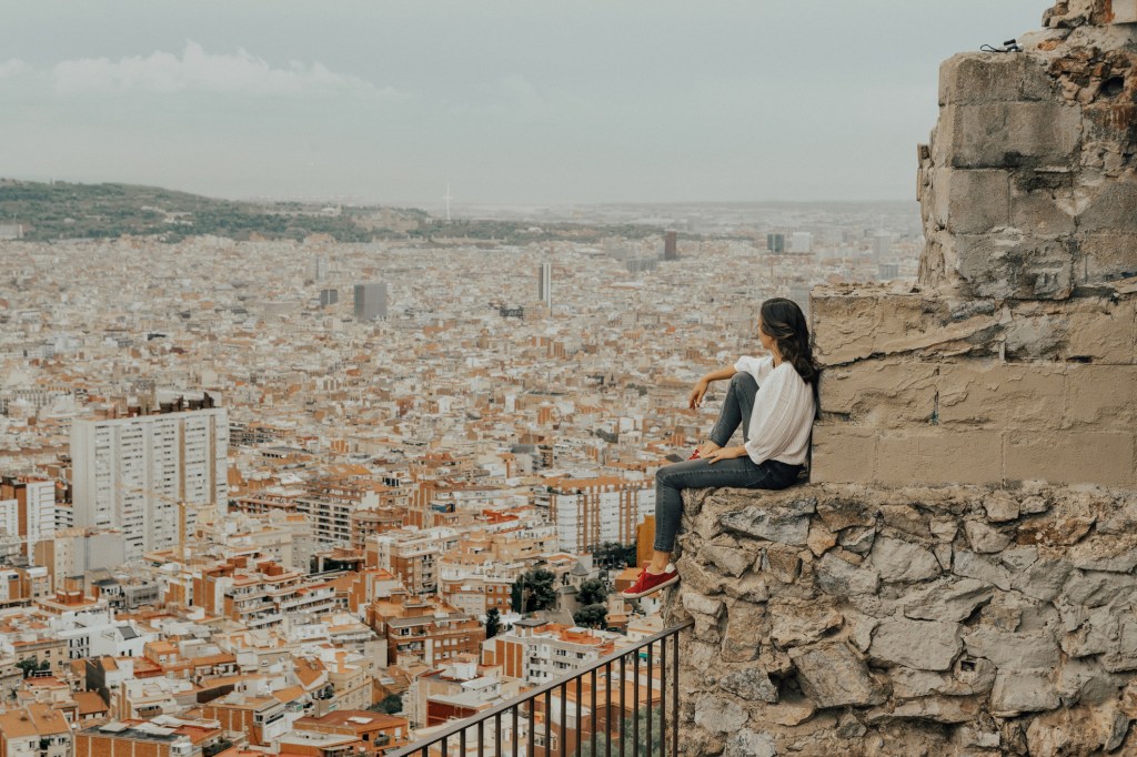 Frau in Barcelona