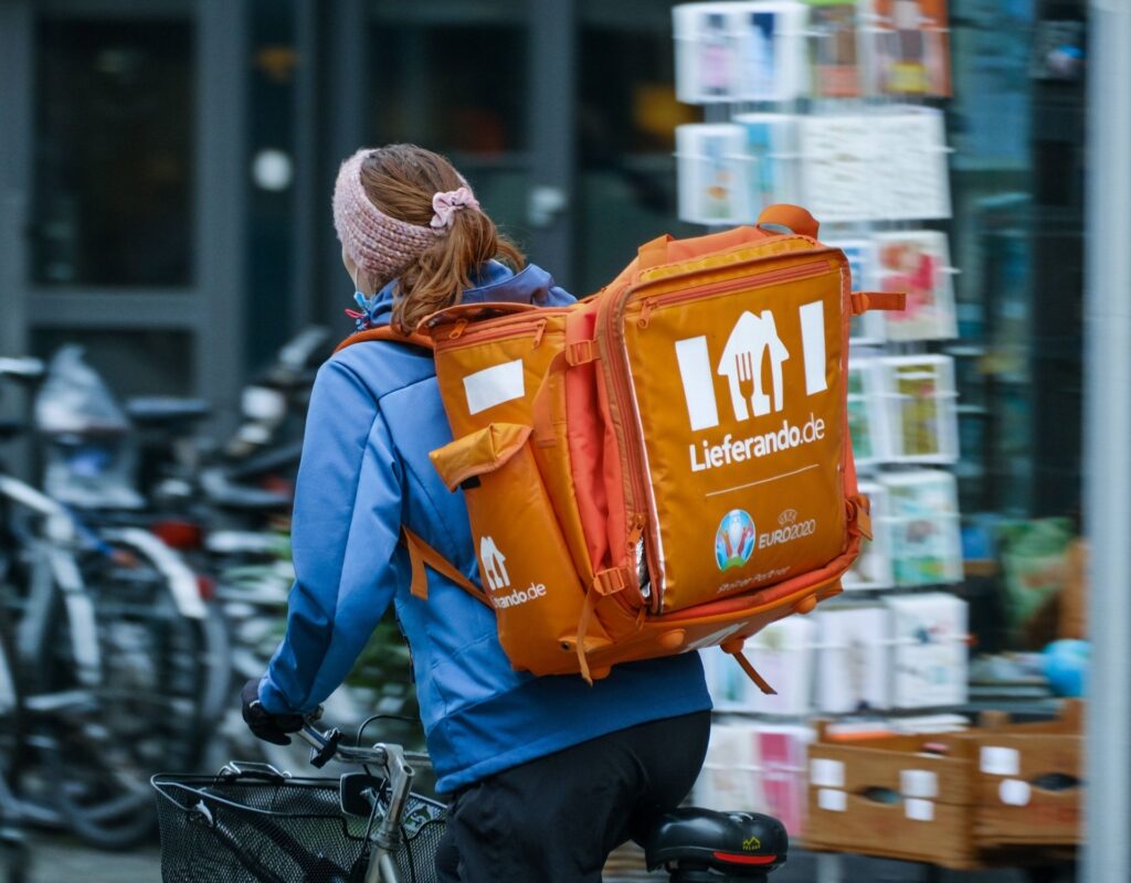 Frau Fahrrad Lieferando