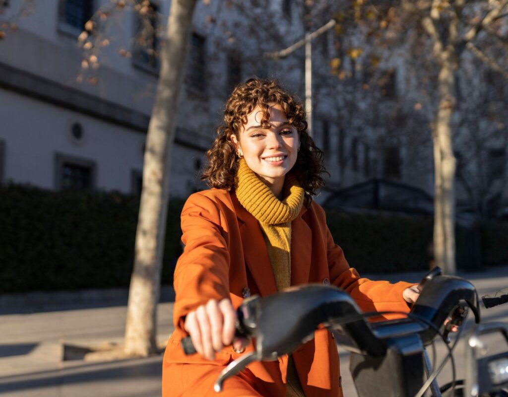 Frau Fahrrad Nachhaltigkeit