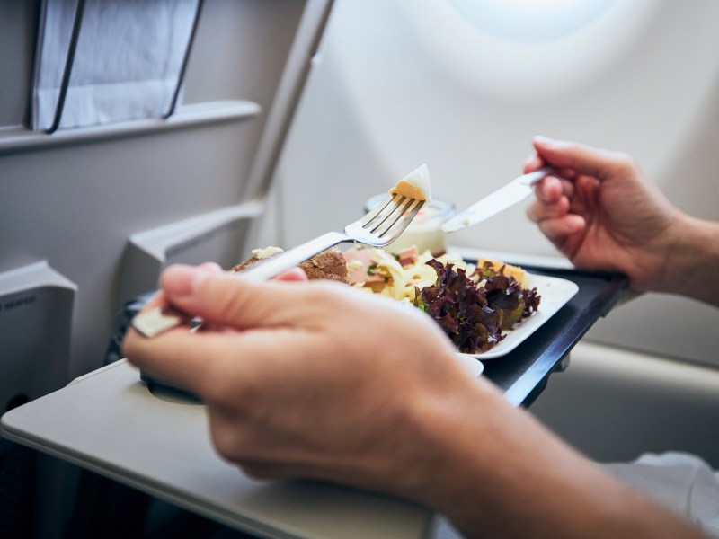 Essen im Flugzeug