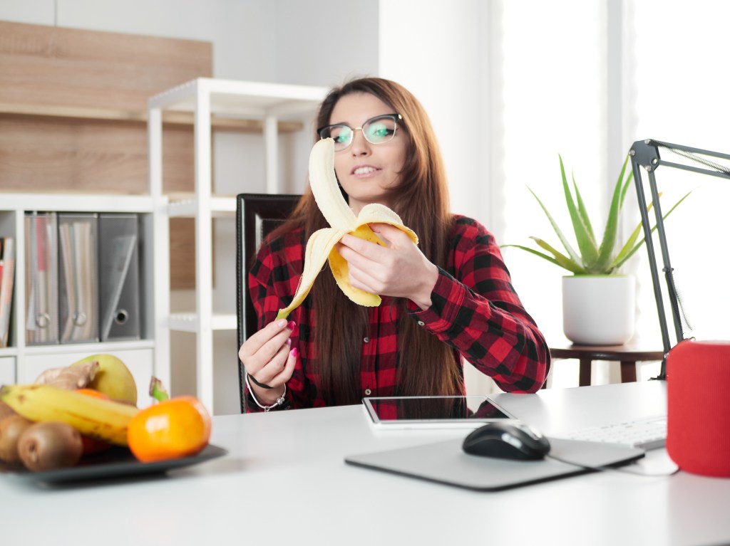 Banane Büro essen Frühstück