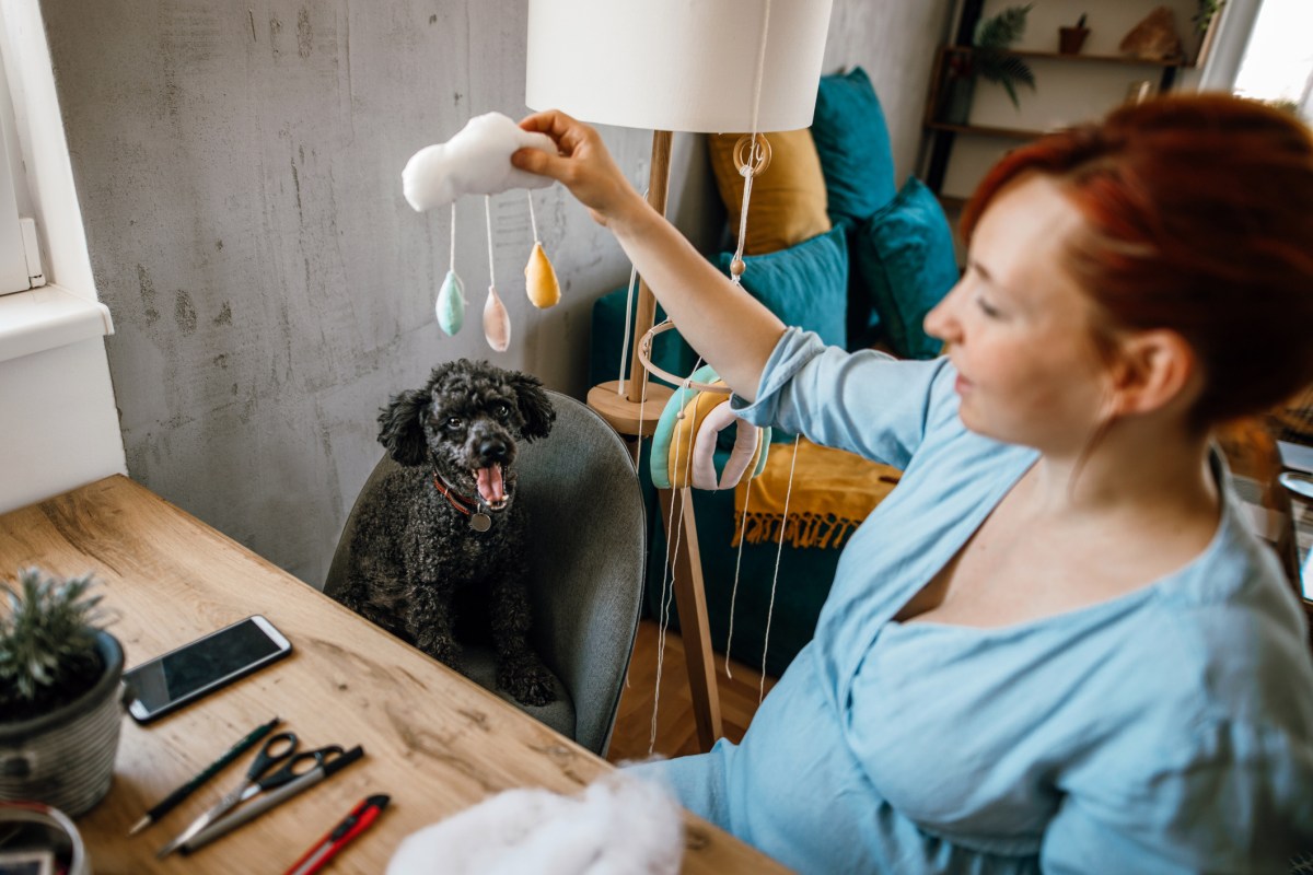 Frau mit Hund