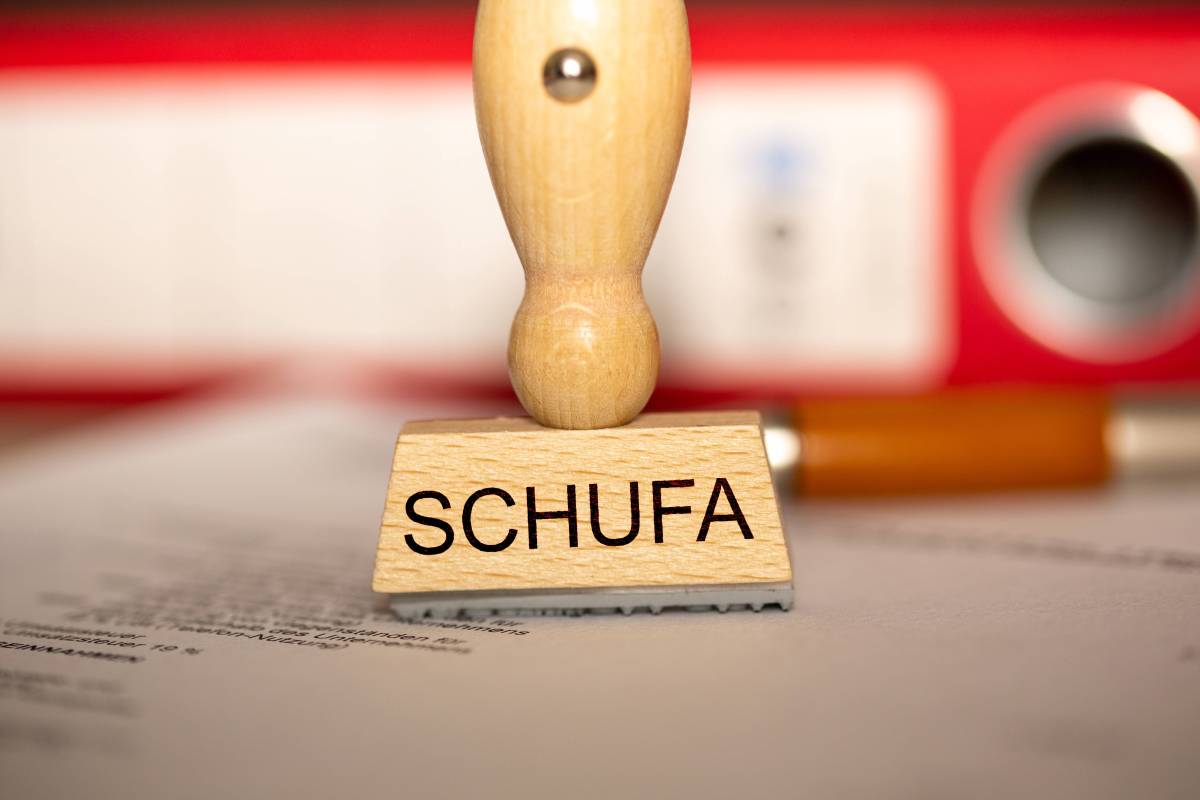 Stempel mit der Aufschrift Schufa