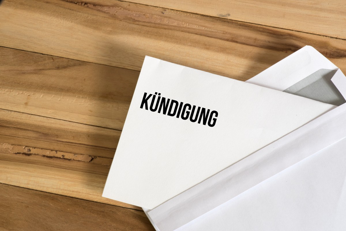 Brief mit der Aufschrift Kündigung