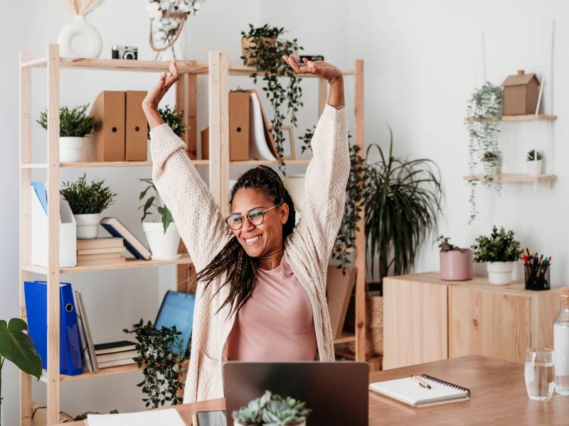 Frau Homeoffice Mitarbeiter Typen