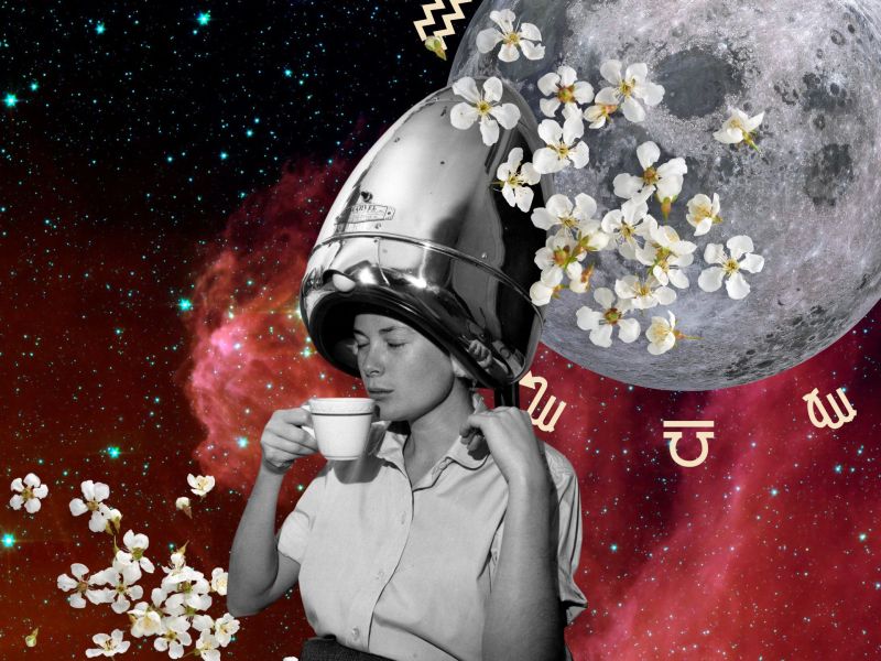 Frau nippt an ihrem Tee