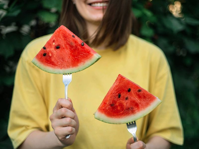 Wassermelonen schneiden