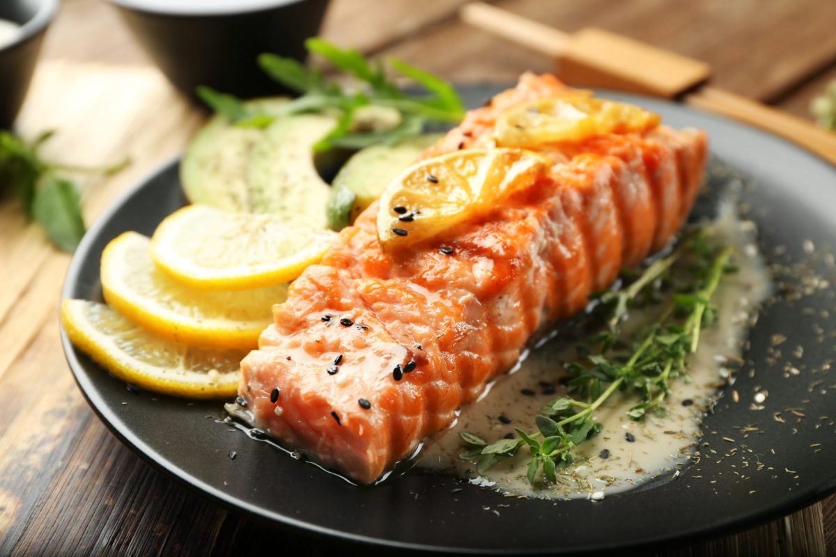 Lachs mit Zitronensauce