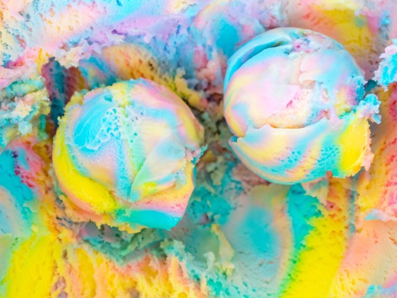 Regenbogen-Eis