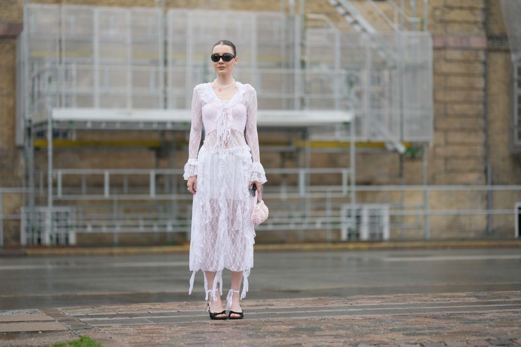 Frau auf der Copenhagen Fashion Week