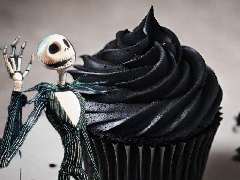 Halloween Cupcake Jack Skellington