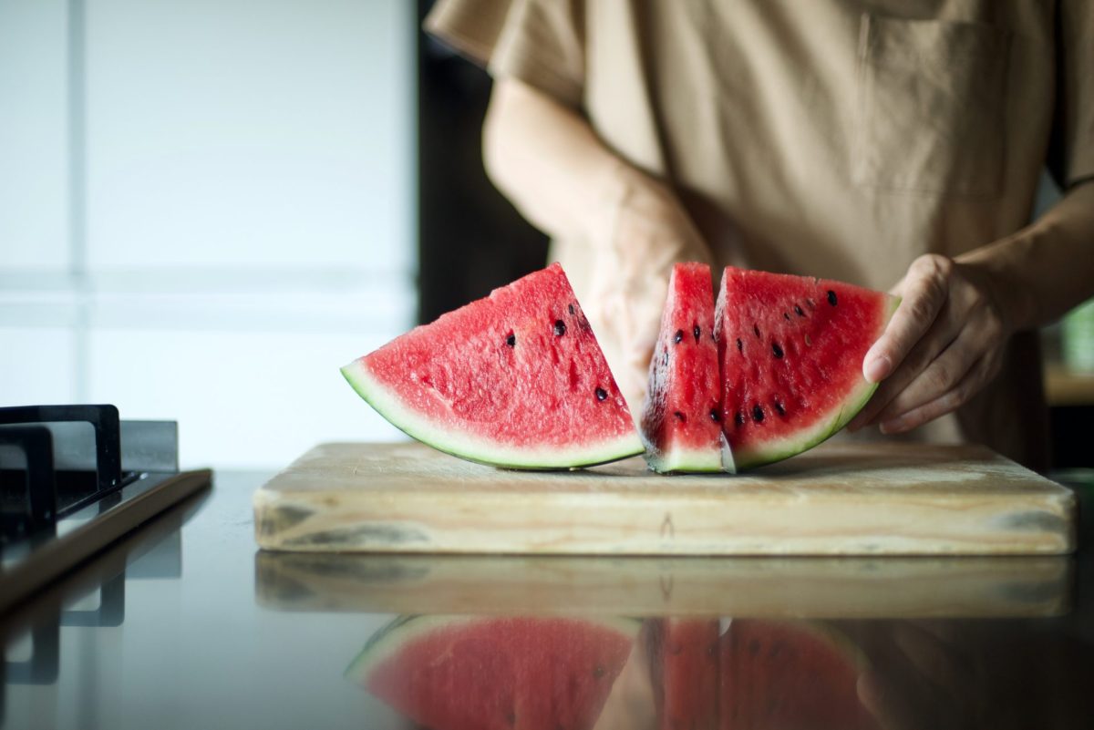 Wassermelone schneiden