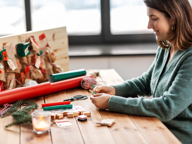 Frau Adventskalender basteln