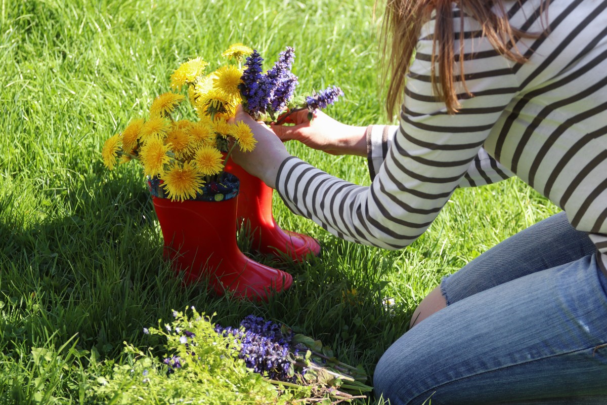 Gummistiefel Blumen