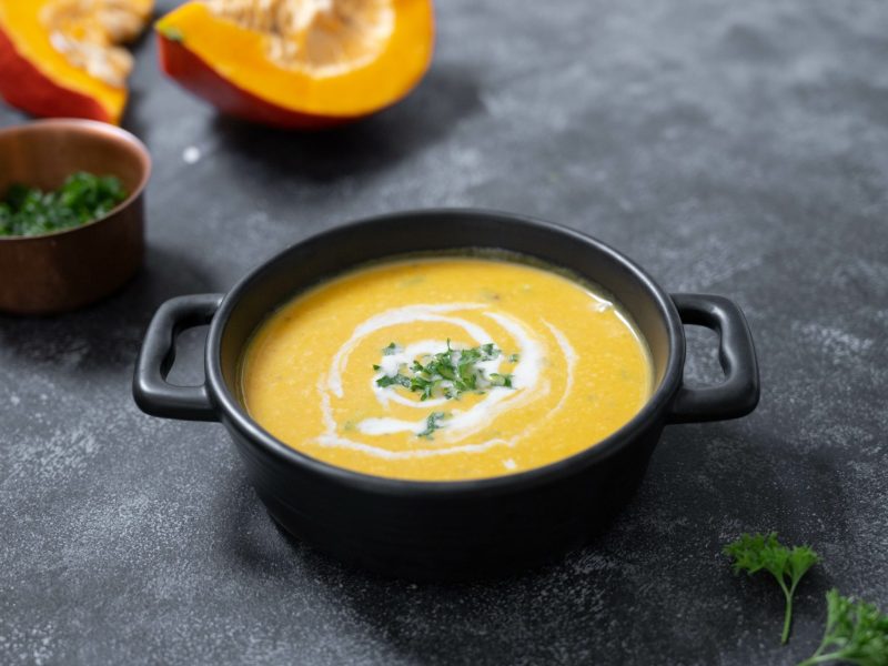 Hokkaido-KÃ¼rbissuppe mit Kokosmilch