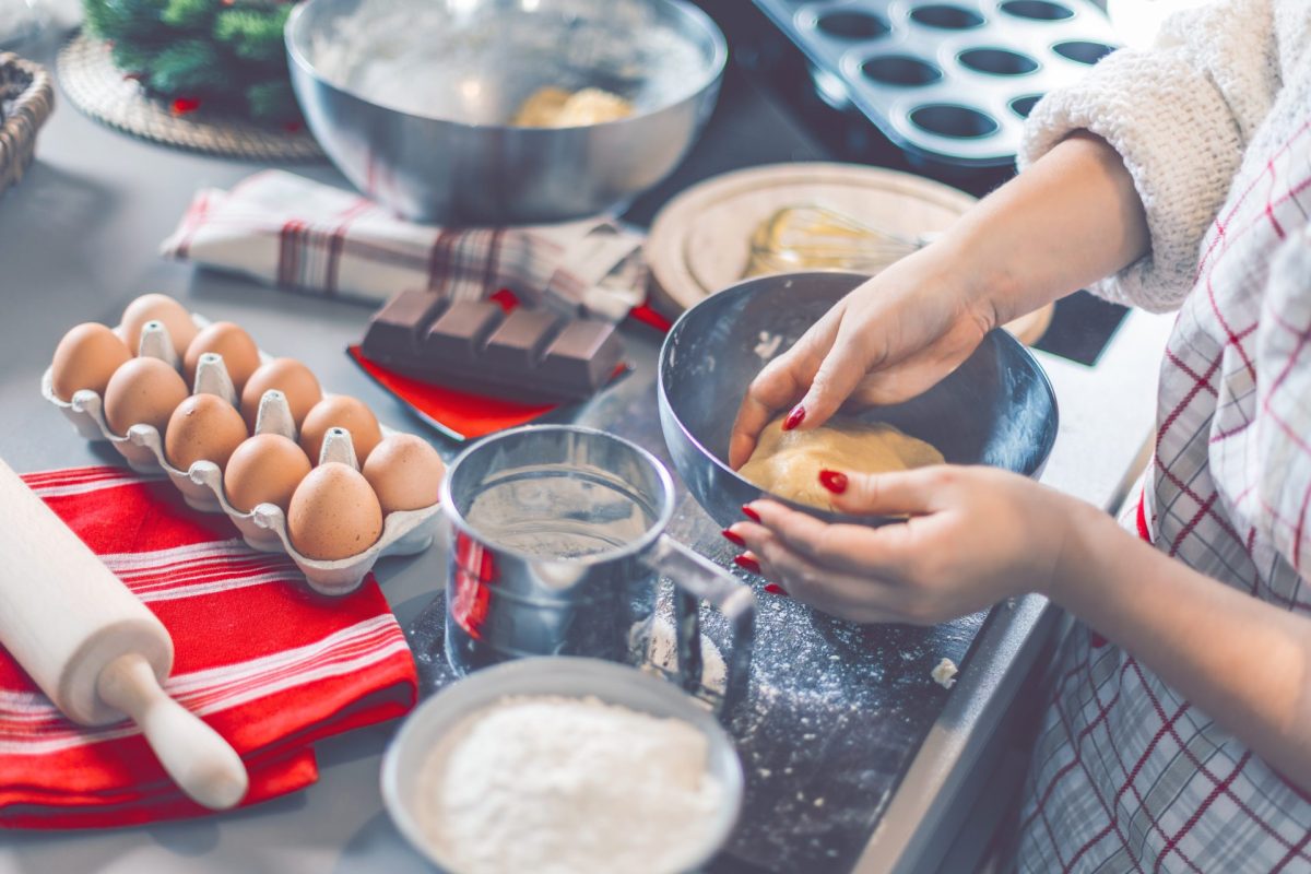 Frau backen