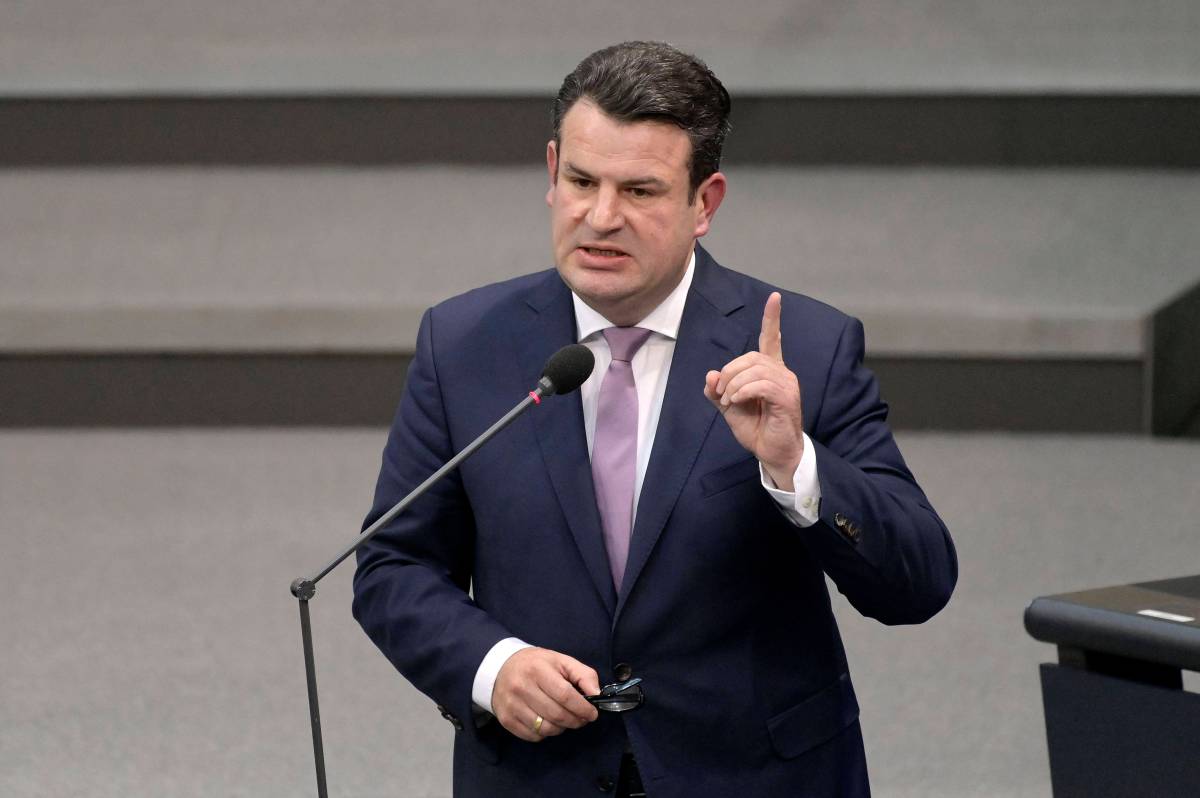 Arbeitsminister Hubertus Heil während einer Sitzung im Bundestag.