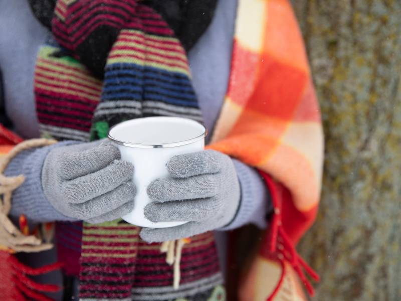 Frau handschuhe