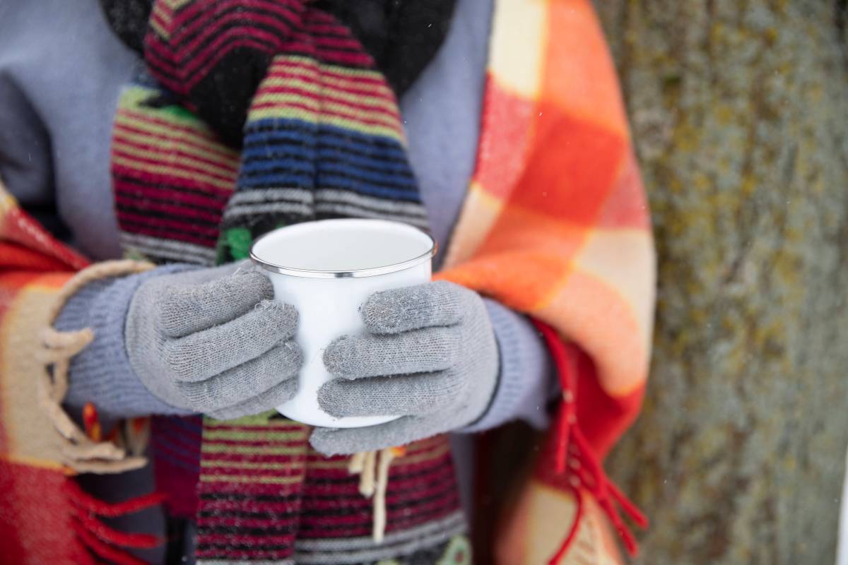 Frau handschuhe