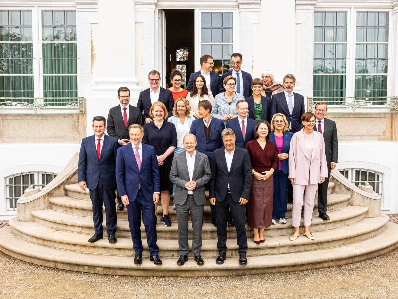 Gruppenbild der Minister der Ampel-Regierung.